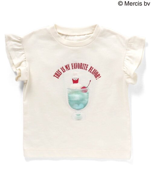 Miffy（ ミッフィー）の「miffyコラボクリームソーダモチーフTシャツ（Tシャツ/カットソー・キッズ・ミント/オフホワイト/ベビーピンク・80/90/95/100/110/120/130/140）」の12枚目の写真