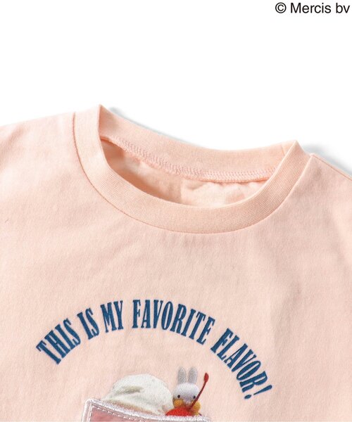 Miffy（ ミッフィー）の「miffyコラボクリームソーダモチーフTシャツ（Tシャツ/カットソー・キッズ・ミント/オフホワイト/ベビーピンク・80/90/95/100/110/120/130/140）」の13枚目の写真