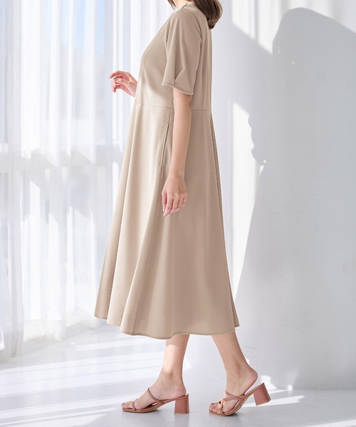 セール】タック袖Aラインワンピース（ワンピース）｜alotta