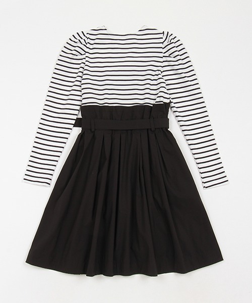 kate spade new york kids（ケイトスペードニューヨーク）の「ガールズ トレンチドッキングワンピース（ワンピース・キッズ・ブラック/ベージュ・140cm/150cm/160cm）」の3枚目の写真