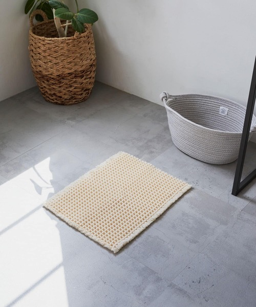 洗濯可』calmland 瞬乾ワッフルバスマット（ラグ/マット）｜URBAN