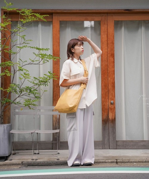 mimi toujours（ミミトゥジュール）の「ワッシャー ストライプ シアー シャツ mimi toujours×itsPeachi（シャツ/ブラウス・レディース・アイボリー・M）」の15枚目の写真