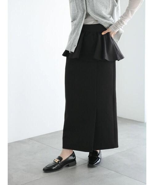 Te chichi（テチチ）の「ペプラムベルト付タイトスカート（スカート・レディース・ベージュ/ブラック・F）」の2枚目の写真