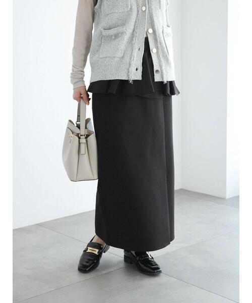 Te chichi（テチチ）の「ペプラムベルト付タイトスカート（スカート・レディース・ベージュ/ブラック・F）」の8枚目の写真