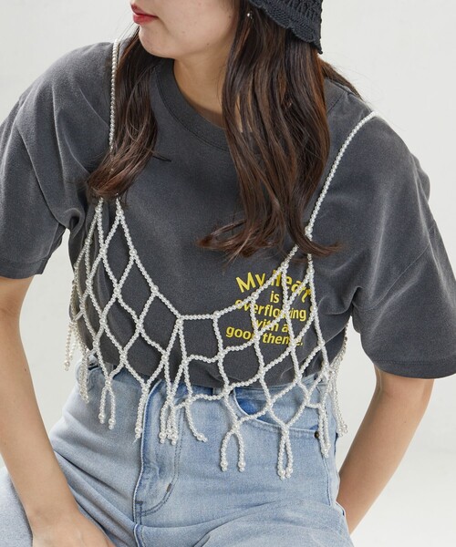 FREAK'S STORE(フリークスストア)の「限定展開 パール ビスチェ(ベスト・レディース・ホワイト/ブラック・フリ-)」の13枚目の写真