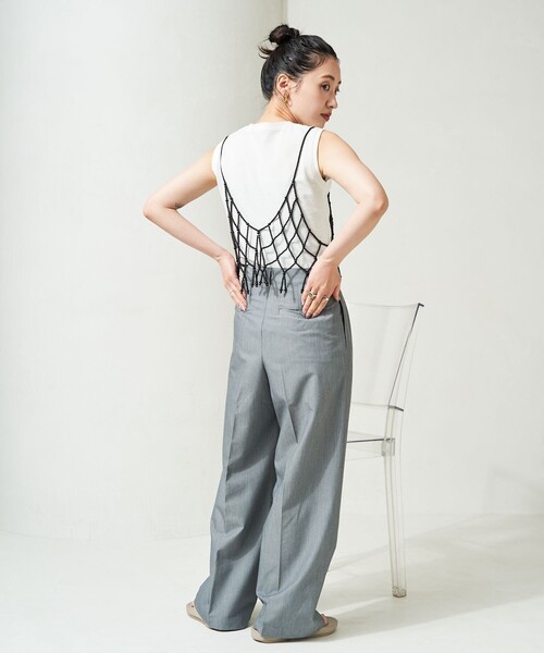 FREAK'S STORE(フリークスストア)の「限定展開 パール ビスチェ(ベスト・レディース・ホワイト/ブラック・フリ-)」の18枚目の写真