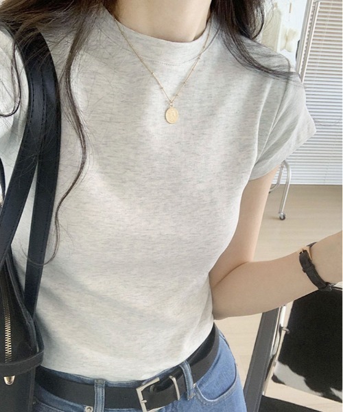 kirakiraShop(キラキラショップ)の「レディー シルエット コットン Tシャツ(Tシャツ/カットソー・レディース・ホワイト/ブラック/パープル/ブルー/オートミール・M/L/XL)」の3枚目の写真