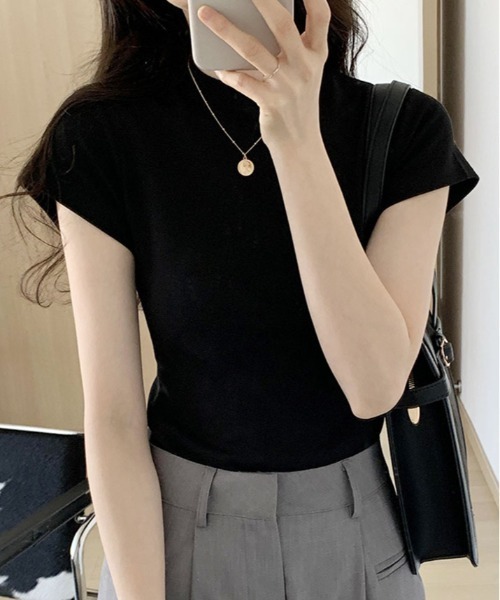 kirakiraShop(キラキラショップ)の「レディー シルエット コットン Tシャツ(Tシャツ/カットソー・レディース・ホワイト/ブラック/パープル/ブルー/オートミール・M/L/XL)」の20枚目の写真