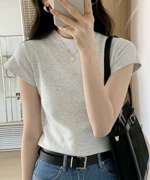 kirakiraShop(キラキラショップ)の「レディー シルエット コットン Tシャツ(Tシャツ/カットソー・レディース・ホワイト/ブラック/パープル/ブルー/オートミール・M/L/XL)」の22枚目の写真