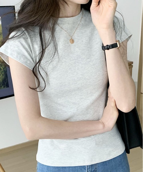 kirakiraShop(キラキラショップ)の「レディー シルエット コットン Tシャツ(Tシャツ/カットソー・レディース・ホワイト/ブラック/パープル/ブルー/オートミール・M/L/XL)」の14枚目の写真