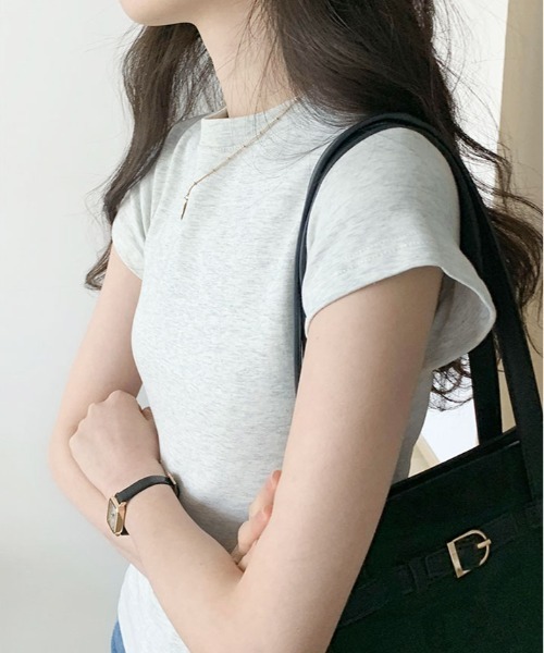 kirakiraShop(キラキラショップ)の「レディー シルエット コットン Tシャツ(Tシャツ/カットソー・レディース・ホワイト/ブラック/パープル/ブルー/オートミール・M/L/XL)」の15枚目の写真