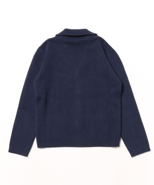 BENETTON (UNITED COLORS OF BENETTON)（ベネトンユナイテッドカラーズオブベネトン）の「キッズコットン100%ノッチラペルカーディガンB（カーディガン/ボレロ・キッズ・ネイビー・SMALL/MEDIUM/LARGE/X-LARGE）」の2枚目の写真