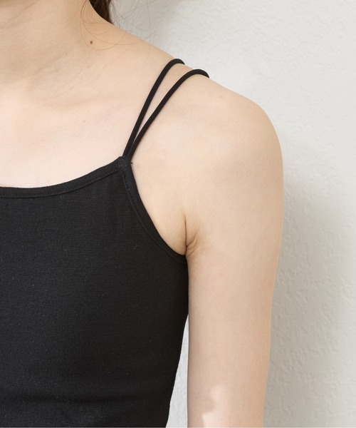 natural couture（ナチュラルクチュール）の「【WEB限定】カップ付きフライスキャミ（キャミソール・レディース・オフホワイト/ベージュ/ブラック・FREE）」の20枚目の写真