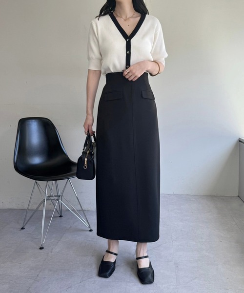one after another NICE CLAUP(ワンアフターアナザーナイスクラップ)の「アウトポケットナロースカート(スカート・レディース・アイボリー/ブラック/ピンク系その他/杢グレー・FREE)」の21枚目の写真