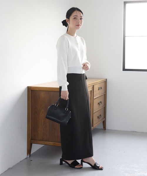 one after another NICE CLAUP(ワンアフターアナザーナイスクラップ)の「アウトポケットナロースカート(スカート・レディース・アイボリー/ブラック/ピンク系その他/杢グレー・FREE)」の16枚目の写真