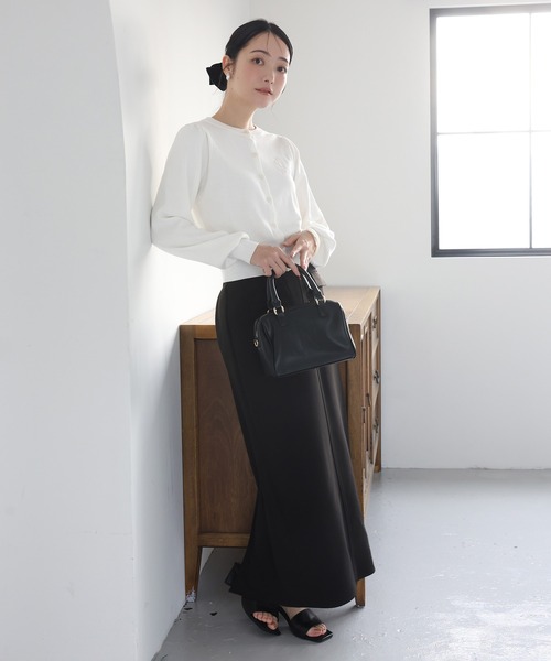 one after another NICE CLAUP(ワンアフターアナザーナイスクラップ)の「アウトポケットナロースカート(スカート・レディース・アイボリー/ブラック/ピンク系その他/杢グレー・FREE)」の17枚目の写真