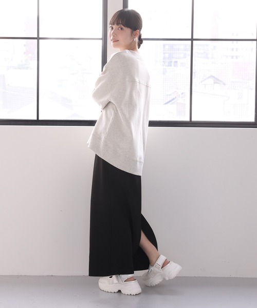 one after another NICE CLAUP(ワンアフターアナザーナイスクラップ)の「アウトポケットナロースカート(スカート・レディース・アイボリー/ブラック/ピンク系その他/杢グレー・FREE)」の9枚目の写真