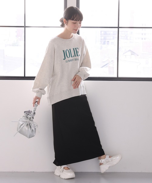 one after another NICE CLAUP(ワンアフターアナザーナイスクラップ)の「アウトポケットナロースカート(スカート・レディース・アイボリー/ブラック/ピンク系その他/杢グレー・FREE)」の20枚目の写真