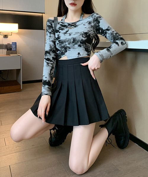 SHEPP(シープ)の「プリーツ ミニスカートスカパン(スカート・レディース・ブラック/グレー/ホワイト/ブラウン・S/M/L)」の9枚目の写真