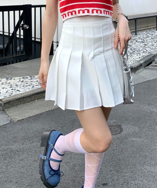 SHEPP(シープ)の「プリーツ ミニスカートスカパン(スカート・レディース・ブラック/グレー/ホワイト/ブラウン・S/M/L)」の19枚目の写真