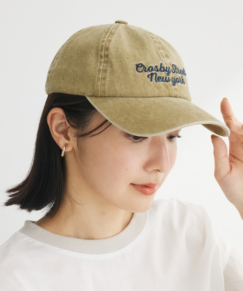 Green　Parks（グリーンパークス）の「・TORCH　ピグメントロゴCAP（ハット・レディース・ブルー/グリーン/ブラック/ベージュ・FREE）」の2枚目の写真