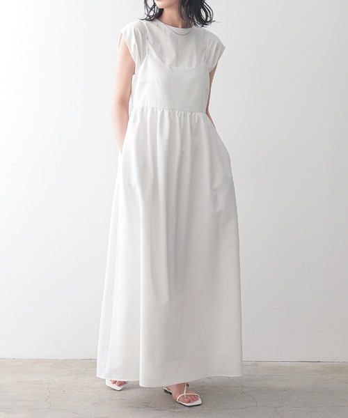 for/c（フォーシー）の「サッカーキャミワンピース【サスティナブル】（ワンピース・レディース・ネイビー/ホワイト・S/M/L）」の4枚目の写真