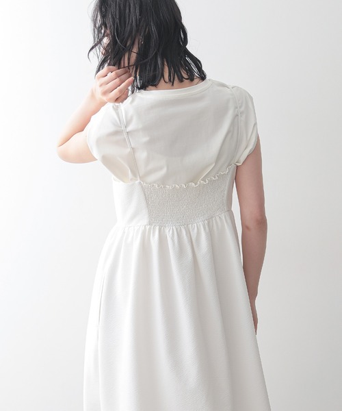 for/c（フォーシー）の「サッカーキャミワンピース【サスティナブル】（ワンピース・レディース・ネイビー/ホワイト・S/M/L）」の9枚目の写真