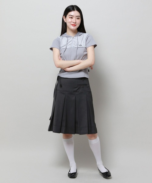 FANCY CLUB（ファンシークラブ）の「NASTY FANCY CLUB／ボタンプリーツスカート（スカート・レディース・グレー/ブラック・SMALL）」の19枚目の写真