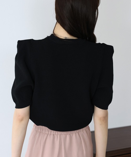 BLUEEAST（ブルーイースト）の「タックスリーブサマーニット（ニット/セーター・レディース・ホワイト/ブラック/ミント/ピンク/グレー・MEDIUM）」の16枚目の写真