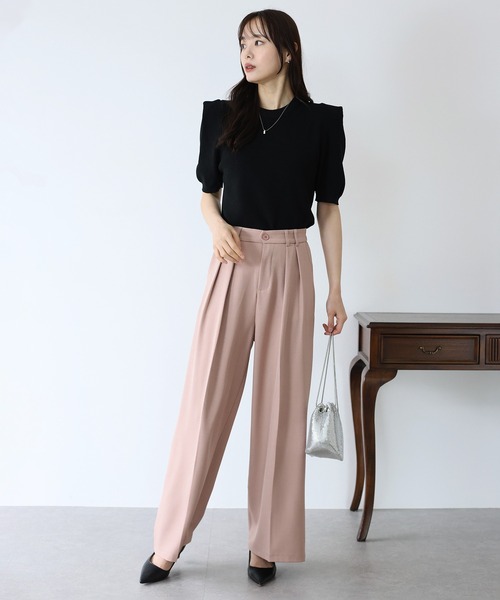 BLUEEAST（ブルーイースト）の「タックスリーブサマーニット（ニット/セーター・レディース・ホワイト/ブラック/ミント/ピンク/グレー・MEDIUM）」の17枚目の写真