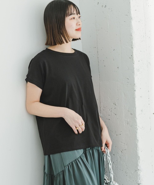 ITEMS URBANRESEARCH(アイテムズ アーバンリサーチ)の「フレンチTシャツ×ティアードスカート(ワンピース・レディース・ブラック系その他/ホワイト系その他/ベージュ系その他・FREE)」の7枚目の写真
