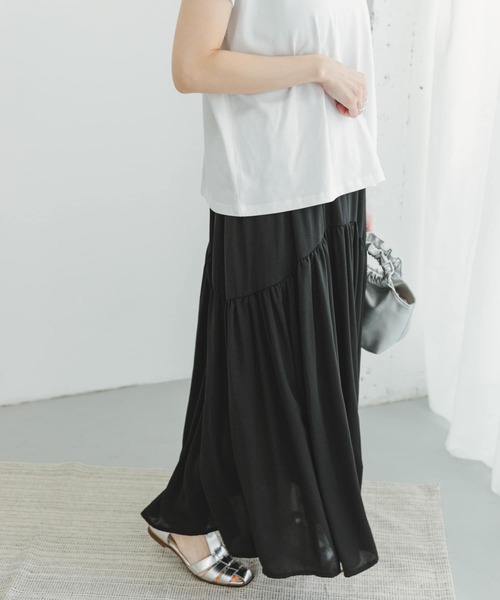 ITEMS URBANRESEARCH(アイテムズ アーバンリサーチ)の「フレンチTシャツ×ティアードスカート(ワンピース・レディース・ブラック系その他/ホワイト系その他/ベージュ系その他・FREE)」の15枚目の写真