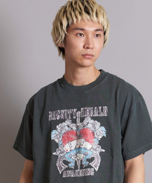 JE-BIKE&HEART CRACK PRINT TEE（Tシャツ/カットソー）｜JACKROSE（ジャックローズ）