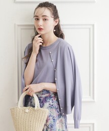 couture brooch | 【接触冷感/UV/アンチピリング】ポイント透かしカーディガン(カーディガン/ボレロ)