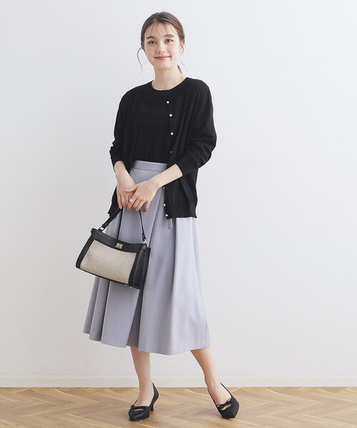 couture brooch(クチュールブローチ)の「◆【接触冷感/UV/アンチピリング】ポイント透かしカーディガン(カーディガン/ボレロ・レディース・ライトブルー/ブラック/ライトグレー/サンドベージュ・42/40/38/36)」の20枚目の写真