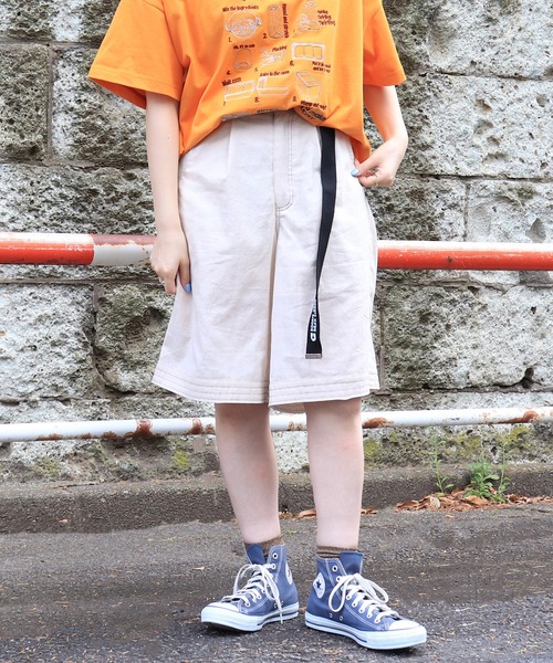 DOUBLE NAME(ダブルネーム)の「綿麻ハーフパンツ(その他パンツ・レディース・ピンク/ブラック/オフホワイト・FREE)」の6枚目の写真