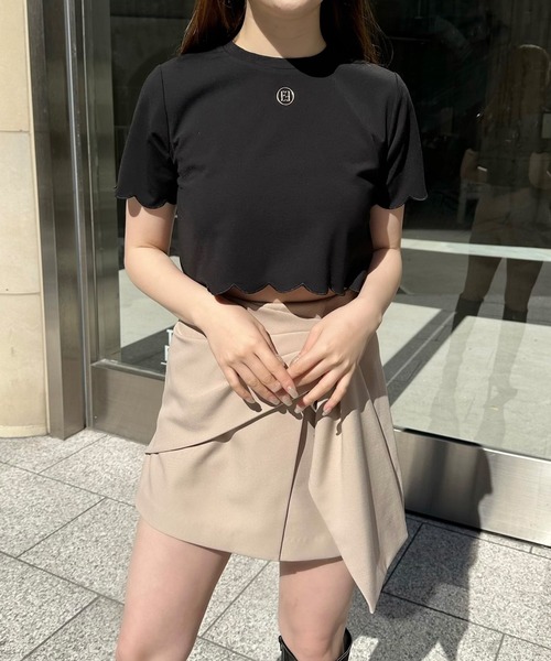 EIMY ISTOIRE(エイミーイストワール)の「eimyモチーフロゴスカラTシャツ(Tシャツ/カットソー・レディース・ブラック/ホワイト・FREE)」の2枚目の写真