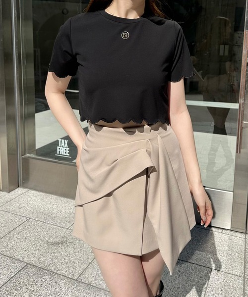 EIMY ISTOIRE(エイミーイストワール)の「eimyモチーフロゴスカラTシャツ(Tシャツ/カットソー・レディース・ブラック/ホワイト・FREE)」の5枚目の写真