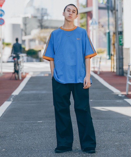 SIGNAL SPORTS(シグナルスポーツ)の「【SIGNAL SPORTS】SIDE LINE T-SHIRTS/袖ライン/ビッグシルエットTシャツ(Tシャツ/カットソー・メンズ・ブルー/グリーン/ホワイト/ダークグレー・MEDIUM/LARGE/SMALL)」の19枚目の写真
