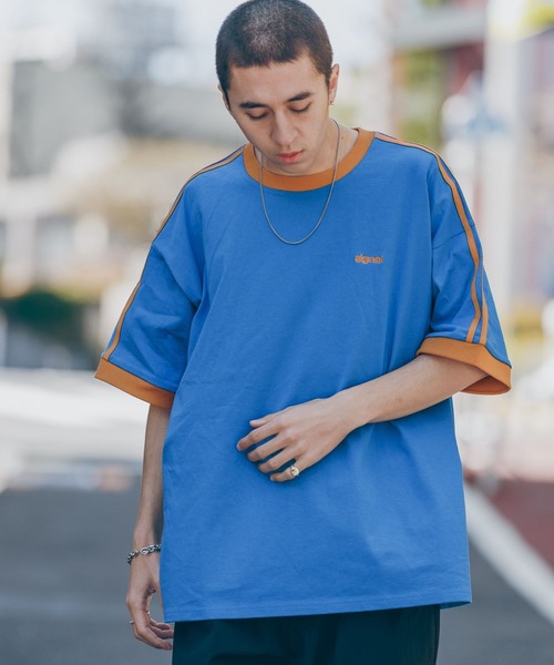 SIGNAL SPORTS(シグナルスポーツ)の「【SIGNAL SPORTS】SIDE LINE T-SHIRTS/袖ライン/ビッグシルエットTシャツ(Tシャツ/カットソー・メンズ・ブルー/グリーン/ホワイト/ダークグレー・MEDIUM/LARGE/SMALL)」の21枚目の写真