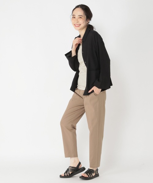 studio CLIP（スタディオクリップ）の「楊柳シャツジャケット（その他アウター・レディース・ブルー/アイボリー/ブラック・FREE）」の4枚目の写真