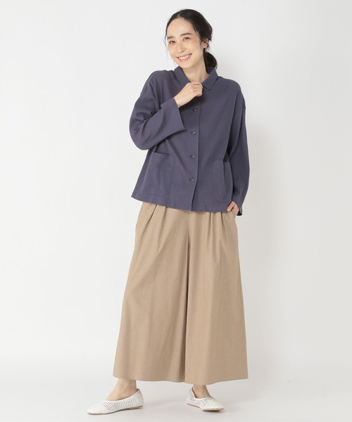 studio CLIP（スタディオクリップ）の「楊柳シャツジャケット（その他アウター・レディース・ブルー/アイボリー/ブラック・FREE）」の8枚目の写真