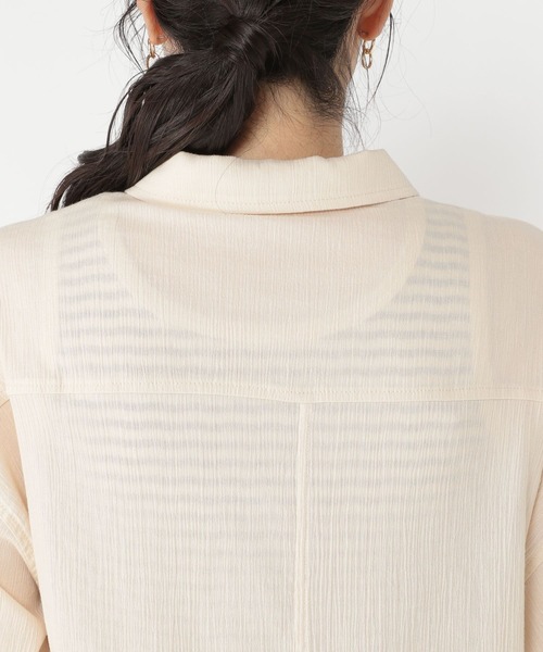 studio CLIP（スタディオクリップ）の「楊柳シャツジャケット（その他アウター・レディース・ブルー/アイボリー/ブラック・FREE）」の17枚目の写真