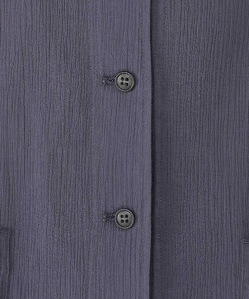 studio CLIP（スタディオクリップ）の「楊柳シャツジャケット（その他アウター・レディース・ブルー/アイボリー/ブラック・FREE）」の21枚目の写真