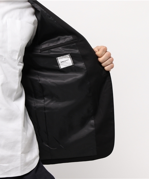 WEGO(ウィゴー)の「WEGO/ノーカラーテーラードジャケット(テーラードジャケット・メンズ・グレー/ブラック・MEDIUM/LARGE)」の8枚目の写真