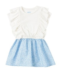 NAVY（ネイビー）の「【ガールズ】NAVY 吸水速乾 UVカット 花柄ドッキングフリルチュニック（チュニック）」