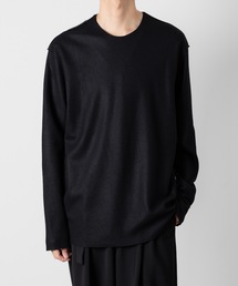 ATTACHMENT | 【 直営店・ZOZOTOWN限定 】テックウールスムース オーバーサイズドL/S カットオフTEE / TECH WOOL SMOOTH OVERSIZED L/S CUTOFF TEE(Tシャツ/カットソー)