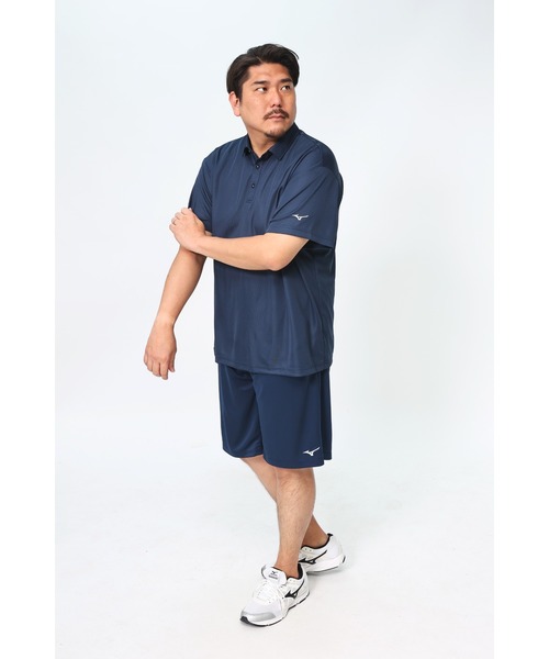 MIZUNO（ミズノ　）の「MIZUNO ミズノ 半袖 ポロシャツ  ナビドライ 無地 大きいサイズ メンズ（ポロシャツ・メンズ・ブラック/ネイビー/ホワイト・3L/4L/5L/6L）」の10枚目の写真