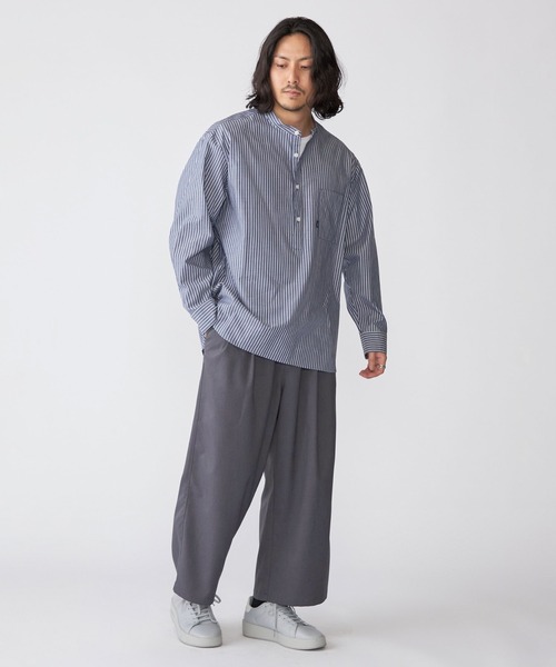 SHIPS.me(シップスミー)の「【ZOZO限定】SHIPS.me: 柄バンドカラープルオーバービッグシャツ(シャツ/ブラウス・メンズ・コバルトブルー/ロイヤルブルー/ブルー/ネイビー・S/XS/XL/L/M)」の18枚目の写真