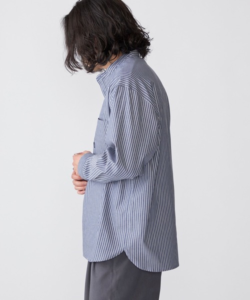 SHIPS.me(シップスミー)の「【ZOZO限定】SHIPS.me: 柄バンドカラープルオーバービッグシャツ(シャツ/ブラウス・メンズ・コバルトブルー/ロイヤルブルー/ブルー/ネイビー・S/XS/XL/L/M)」の21枚目の写真